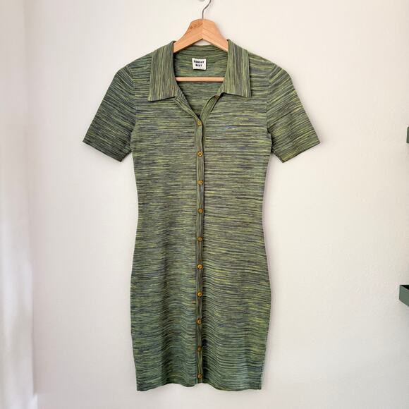 Aritzia Sunday Best Ralph Short Sleeve Collared Dress Sz Small - Picture 1 of 5